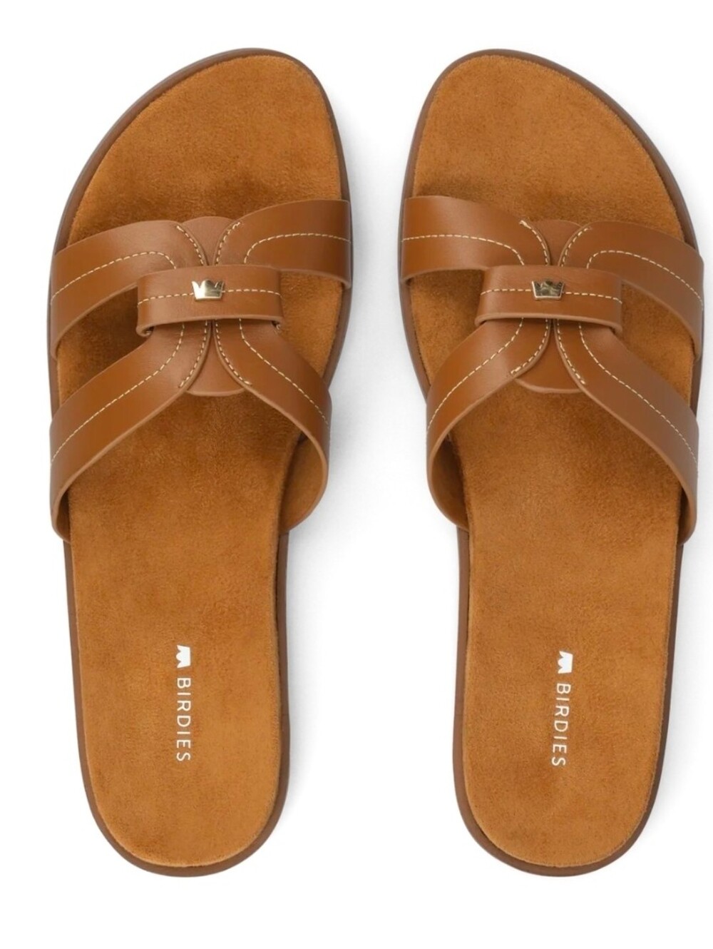 Birdies Womens Tan The Sunbird Icon Leather Sandals Size 7.5 NWT